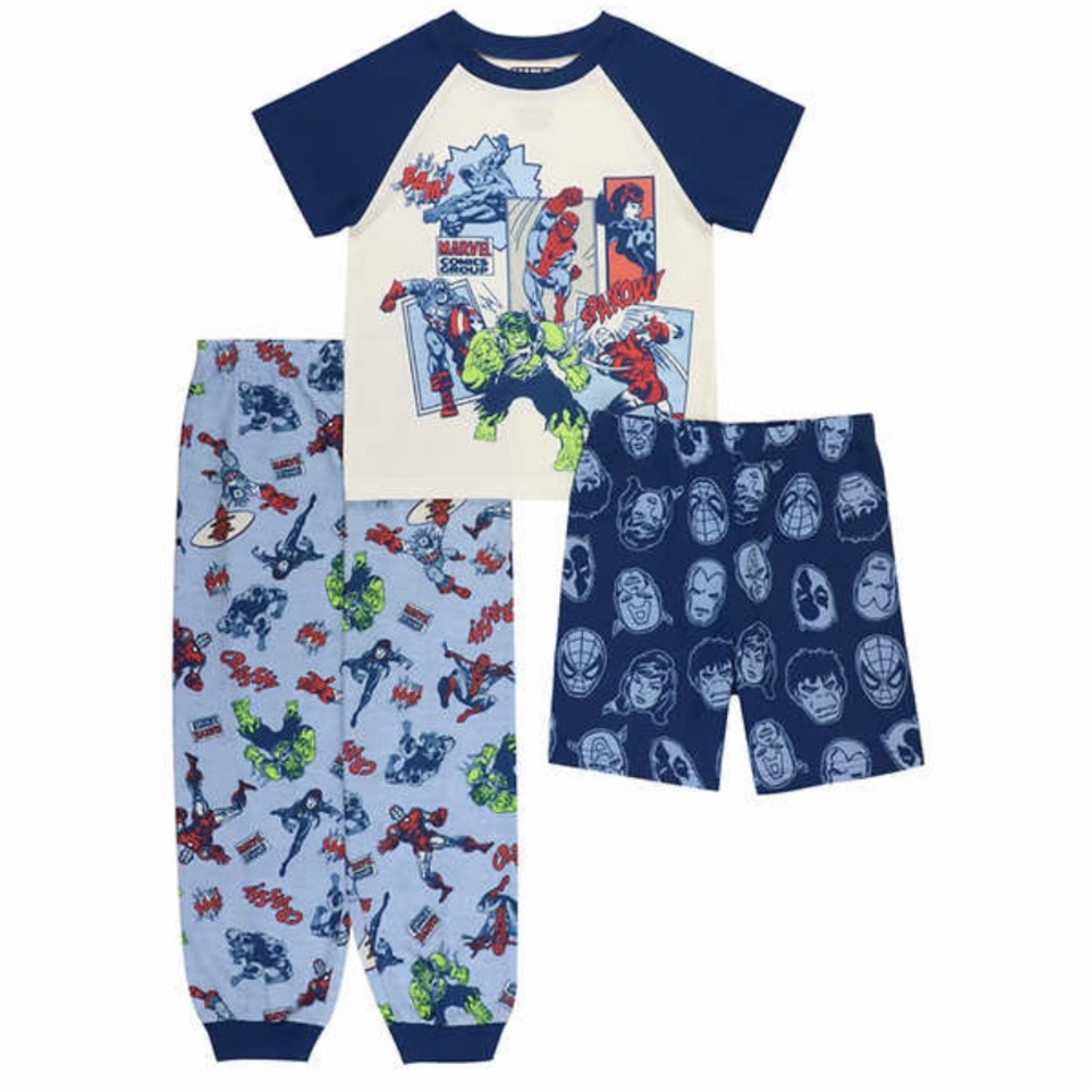 NEW Marvel Comics 3 Piece Pajamas